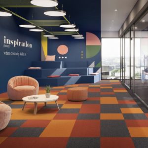 IVC Commercial Art Intervention Creative Spark moquette automne sols textiles UFTM
