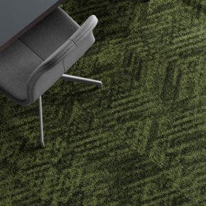 IVC Commercial Contour View moquette verte Structurée sols textiles UFTM